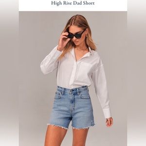 Abercrombie High Rise The Dad Short size 6